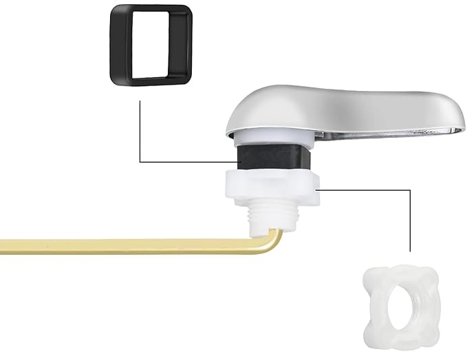 Toilet Handle for Front Mount, Stainless Steel Toilet Flapper Chain and 2-Inch Universal Toilet Flapper Replacement Kit, Easy Installation