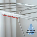 TRES BELLE 25NEW Stainless Steel Clothes Drying Rack(M)–Foldable,Lightweight,No-Slip Rods,Made in Korea,Indoor & Outdoor Use,Rust-Resistant,Towels,Underwear,Baby Clothes Drying–M Sizes