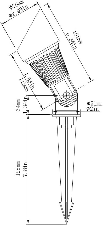 Lumina Lighting® 4W Landscape Lighting 12V Landscape Lights Low Voltage Landscape Spotlights Warm White Waterproof Outdoor Replaceable LED Bulb for Garden, Lawn, Porch, Patio and Yard (Black, 6-Pack)
