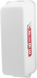 AKA1 Fire Extinguisher Cabinet - Outdoor Mounted, White with Clear Pull-Cover, Plastic, 5 Pounds, 1 Unit