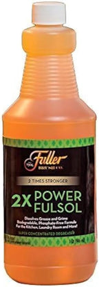 Fuller Brush 2X Power Fulsol Degreaser - Powerful Multi-Surface Degreaser Concentrate - All Purpose Oil, Grease & Grime Cleaner For Bike, Automotive, Grill, Bathroom & Kitchen
