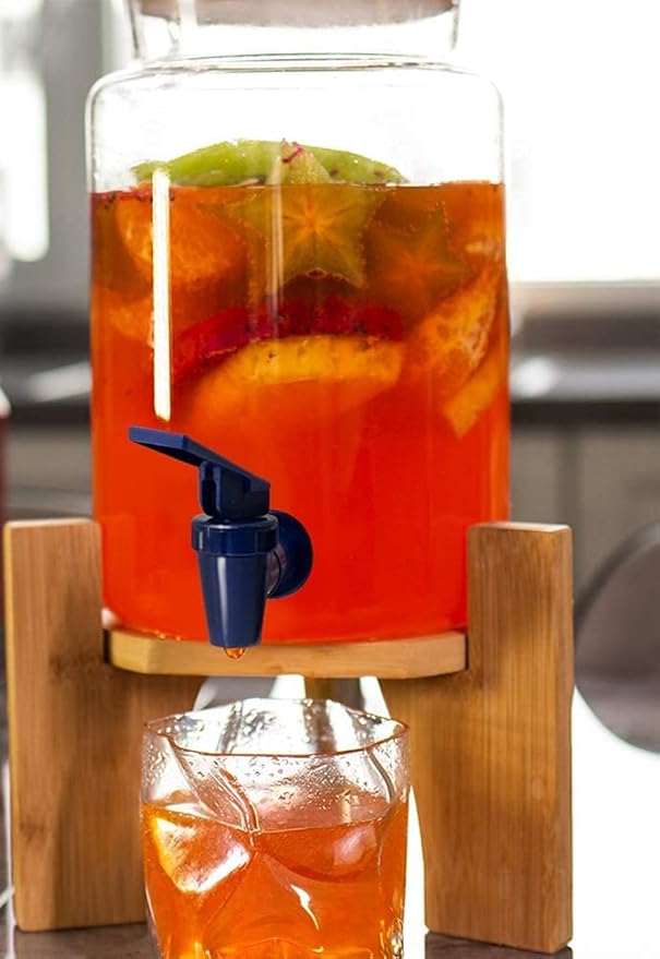 Replacement Cooler Faucet Water Bottle Jug,Water Dispenser Tap Set,BPA-Free Plastic Spigot Spout Water Beverage Lever Pour Dispenser Valve,Water Crock Tap (2 White and 2 Blue)