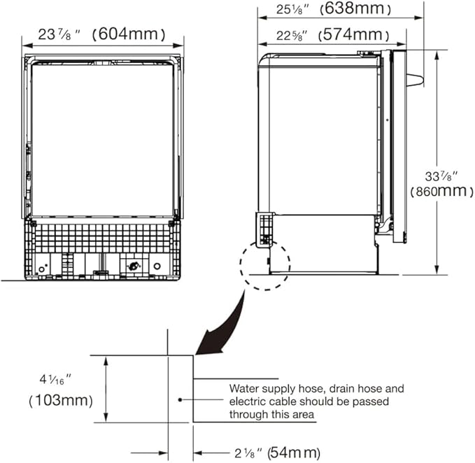 30 inch Freestanding Natural Gas Range or Liquid Propane Gas Range with 5 Burners, Large Capacity 24 inch Top Control Built-In Dishwasher with Third Rack, in Stainless Steel (Red)