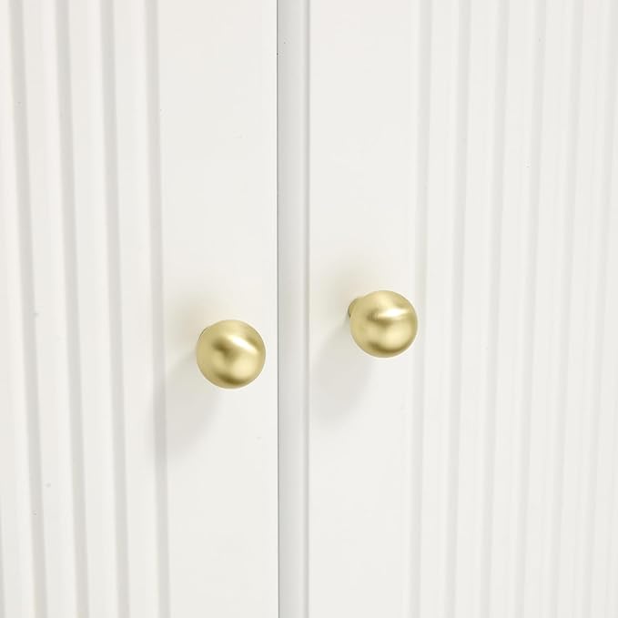 3 Pack Brushed Gold Cabinet Knobs Drawer Knobs Cabinet Pull Handle Timeless Vanity Drawer Pull Handle Classic Cabinet Hardware for Kitchen Dresser Bathroom, Screws Included, B-Gold(1x3)