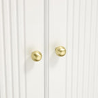 3 Pack Brushed Gold Cabinet Knobs Drawer Knobs Cabinet Pull Handle Timeless Vanity Drawer Pull Handle Classic Cabinet Hardware for Kitchen Dresser Bathroom, Screws Included, B-Gold(1x3)