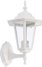GRUENLICH Outdoor Wall Lantern, Wall Sconce as Porch Lighting Fixture with E26 Medium Base, Aluminum Housing Plus Glass, Water-Proof, Bulb Not Included, White Finish, 1 Pack