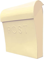 NACH Wall Mount Mailboxes for Outside, 11x4.5x12.5 in Cream White Mail Boxes for House Outside, Waterproof Mailbox - Vicki-Style Mail Box