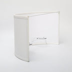 Yosoan 2-Light White Lamp Semicircle Fabric Shades, Double Fabric Lampshade Indoor Wall Mount 2 Bulbs for Wall Sconce Lamp Replacement for Stairwell Bedside Hallway Home Decor(White)