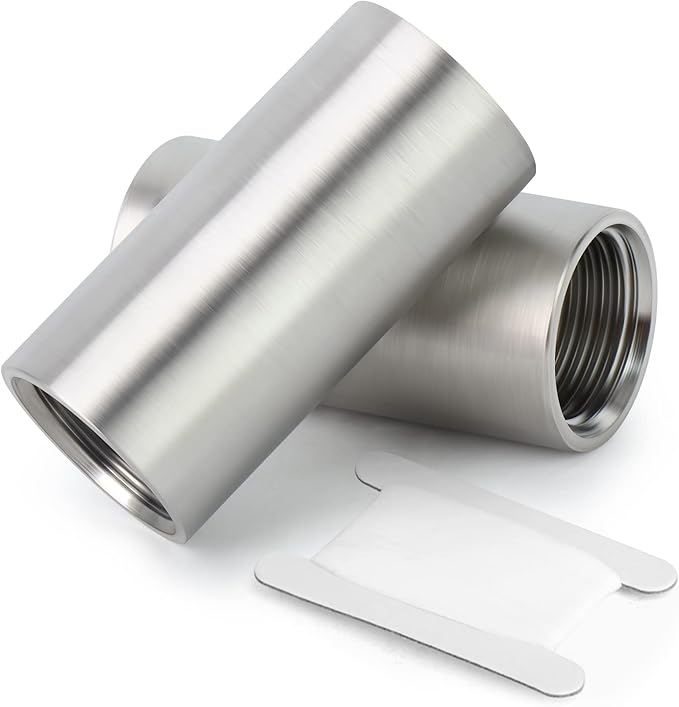 TAISHER 2PCS Stainless Steel Pipe Fittings, 1/4" NPT x 1/4" NPT Female Threaded, 2" Length Nipple Cast Pipe