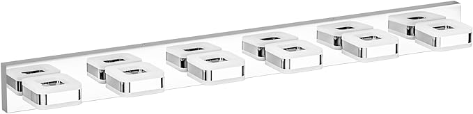 Tipace 6 Lights Chrome Bathroom Light Fixtures Modern LED Bathroom Vanity Lights Over Mirror 47.2 inch White Light 360°Rotatable