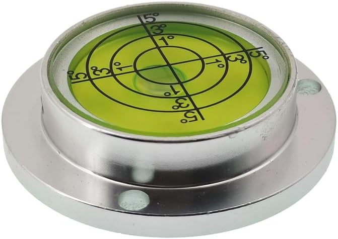 Metal Horizontal Bubble Cow Eye Level Universal Horizontal Bubble Flange Water Bubble Level Horizontal Bubble Small Household (40 * 10mm)