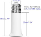 E26 Socket Extender - 6.5CM/2.56 Inch Socket Extension Adapter, 6-Pack