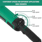 Hoteche 5-Inch Angle Grinder 11-Amp Heavy Duty Variable Speed Power Grinder Corded Electric Grinding & Cutting Tool for Metal, Quick-Change Disc Compatible(Tool Only)