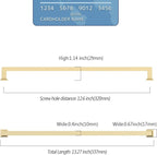 6 Pack Long Gold Cabinet Pulls - 12.6 Inch Kitchen & Wardrobe Handles