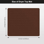 Washer and Dryer Covers for the Top,23.6'' x 19.7'' Silicone Dust Pad for Laudry Machine & Dryer,Non-slip Heavy Duty Waterproof Counter Top Protector Guards for Landry & Kitchen,Brown