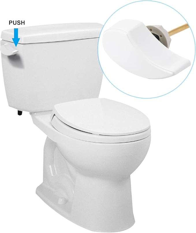 Hibbent 2 Pack Toilet Handle Replacement Compatible with TOTOTHU004-CP Trip Lvr for ST701, CST854, Side Mount Toilet Flush Handle, Tank Flush Lever, White
