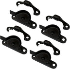 QCAA Zinc Die Cast Window Sash Lock, Matte Black, 4 Pack, Made in Taiwan