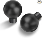 10 Pack Matte Black Cabinet Knobs Drawer Knobs Cabinet Pull Handle Timeless Vanity Drawer Pull Handle Classic Cabinet Hardware for Kitchen Dresser Bathroom, Screws Included, M-Black(1x10)