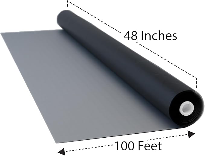 DOCA 48 in x 100 ft Window Screen Mesh - Window Screen Replacement, Fiberglass Mesh Roll for Window, Patio Screen, Porch Screen, or Door - Charcoal