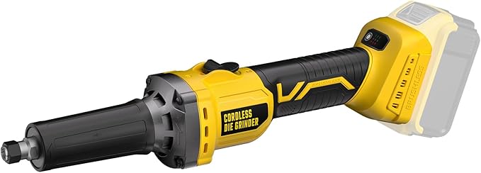 Cordless Die Grinder for Dewalt 20V MAX Battery (No Battery), Braking Die Grinder with 6 Variable Speed Up to 26000 RPM, Great for Metal/Wood Grinding, Cut Sanding, Artwork Carving (Tool Only)