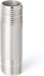 TAISHER 2Pcs Stainless Steel Pipe Fittings, 3/8" NPT x 3/8" NPT Male Threaded, 2" Length Nipple Cast Pipe