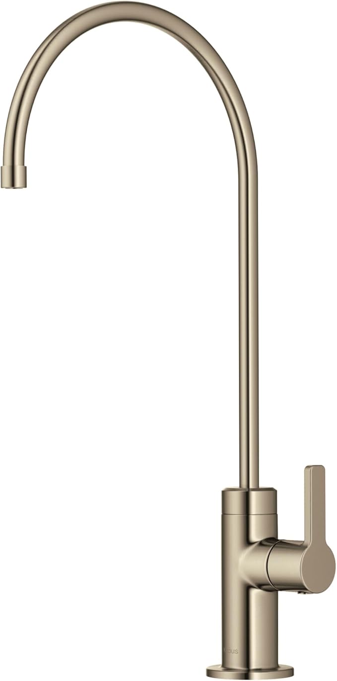 KRAUS Oletto Single Handle Drinking Water Filter Faucet for or Water Filtration System in Spot-Free Antique Champagne Bronze, FF-103SFACB