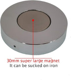 Aluminum alloy high precision horizontal bubble universal high precision small level bubble level meter circular bubble correction Convenient and quick (Silver-blue - with magnetic-luminous)