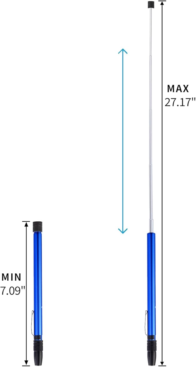 4 Pieces 3.5LBs Telescoping Magnetic Flashlight Pickup Tool with LED Lights, Magnet Stick Rod Extendable 7" to 27" for Men, Birthday, Father's Day, Christmas Gift