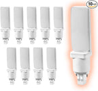 GoodBulb 18 Watt Replacement Horizontal LED Plug-in Light Bulbs | Commercial 12 Watt Hybrid 2 Pin GX23 Base 2700K Soft White | High Output 1100 Lumens | 120° Beam LED PL Light Bulbs | 10 Pack