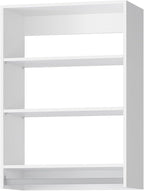 Medium Double Hanging Closet Unit, Modular Closet System, Wood Closet System Organizer with Storage for Walk In Closets, Clothing Rack Closet for Hanging Clothes, Bedroom, White, 31.5"W