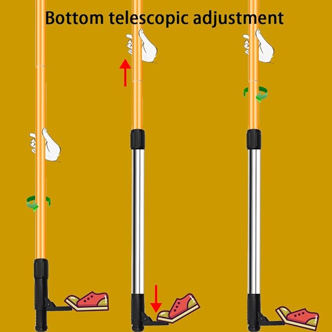 Laser Level Pole with Tripod with multifunctional gimbal,13.8 Ft./4.2M Pole &3.9 foot/1.2M retractable tripod with 5/8 and 1/4 conversion screws, for Rotary and Line Laser Level