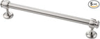Alzassbg 5 Pack Brushed Satin Nickel Cabinet Pulls, 7 Inch(177.8mm) Hole Centers Cabinet Handles Kitchen Hardware Straight Bar for Cabinets and Drawer AL3082SN