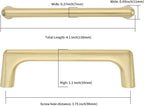 10 Pack Brushed Gold Cabinet Pulls 3.75 Inch Kitchen Cabinet Handles Cabinet Hardware Kitchen Handles for Cabinets Cupboard Handles Gold Dresser Pulls Drawer Handle