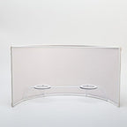 Yosoan 2-Light Double Lamp Semicircle Fabric Shades, Linen Fabric Lampshade 2 Bulbs for Wall Sconce Lamp Replacement for Stairwell Bedside Hallway Home Decor(Linen)