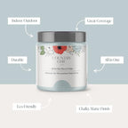 Country Chic All-in-One Chalk Paint for Furniture, Cabinets, Home Decor, Eco-Friendly, Matte Finish, Built-In Primer & Top Coat for Wood, Metal - Belle of the Ball (Light Blue) - 4 oz (118 ml)