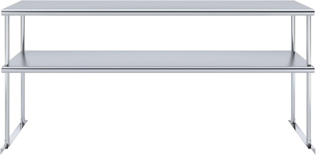 AmGood Double OverShelf Stainless Steel NSF - Many (72" Long x 14" Deep)