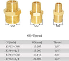 Joywayus 3/8" NPT Male × 1/4" NPT Male Brass Pipe Fitting Adapter