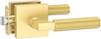 Asidrama 1 Pack Gold Passage Door Handles, Door Lever with Door Knobs Indoor for Bedroom or Bathroom, Heavy Duty Door Handles Interior with Locks for Left Right Sided Doors