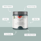 Country Chic All-in-One Chalk Paint for Furniture, Cabinets, Home Decor, Eco-Friendly, Matte Finish, Built-In Primer & Top Coat for Wood, Metal - Jitterbug (Dark Teal) - 8 oz (237 ml)