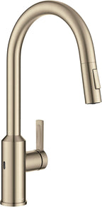 KRAUS Oletto Touchless Sensor Pull-Down Single Handle Kitchen Faucet in Spot-Free Antique Champagne Bronze, KSF-2830SFACB