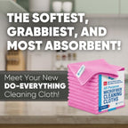 Microfiber Wholesale 12" x 12" MW Pro Multi-Surface Cleaning Cloths Pink - 12 Pack | Premium Microfiber Towels for Cleaning Glass, Kitchens, Bathrooms, Automotive, Supplies & Products