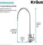 KRAUS Purita 100% Lead-Free Kitchen Water Filter Faucet in Chrome, FF-100CH