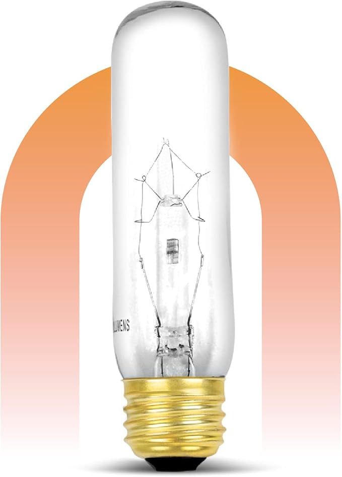 lumenivo Piano Light Bulb 40 watt 120 Volts 一 40T10/CL Light Bulb Display Replacement 一 T10 Bulb Medium Base (E26) 一 280 Lumen Clear Incandescent Bulb for Illuminated Display Units 一 1 Pack