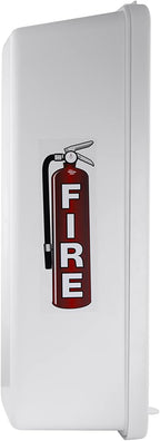 Fire Extinguisher Cabinet Fire Extinguisher Box Outdoor Fire Cabinet Mounted Fire Extinguisher Cabinet Fire Extinguisher Cover (White with Breaker Bar Attachment, Rx350, Plastic, 5 Pounds, 3, AKA1)