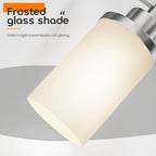 Bathroom Light Fixtures Brushed Nickel Vanity Lights with White Frosted Glass Shade, Wall Lamp for Mirror Kitchen Bedroom Living Room Porch T001BR-L1