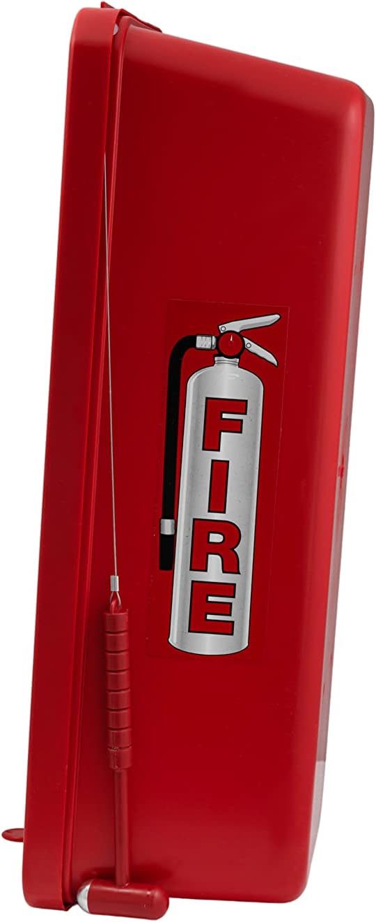 Fire Extinguisher Cabinet Fire Extinguisher Box Outdoor Fire Cabinet Mounted Fire Extinguisher Cabinet Fire Extinguisher Cover (Red with Hammer Attachment, Rx350, Plastic, 20 Pounds, 4, AKA1)
