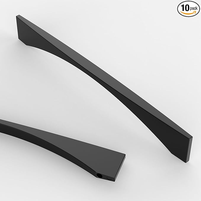 Asidrama 10 Pack 7.5 Inch(192mm) Matte Black Kitchen Cabinet Handles, Cabinet Pulls Kitchen Cabinet Hardware for Cupboard Drawer Pulls