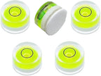 5Pcs Small Circular Double Sided Adhesive Bubble Spirit Levels for Work shop, Speakers, Phonograph, Tripod, Turntable, Automount Telescope, Drill, Etc. (25x10mm)