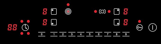 K&H 4 Burner 30 Inch Built-in Electric Stove Top Radiant Ceramic Cooktop Touch Control 240V 8000W CE304-8007