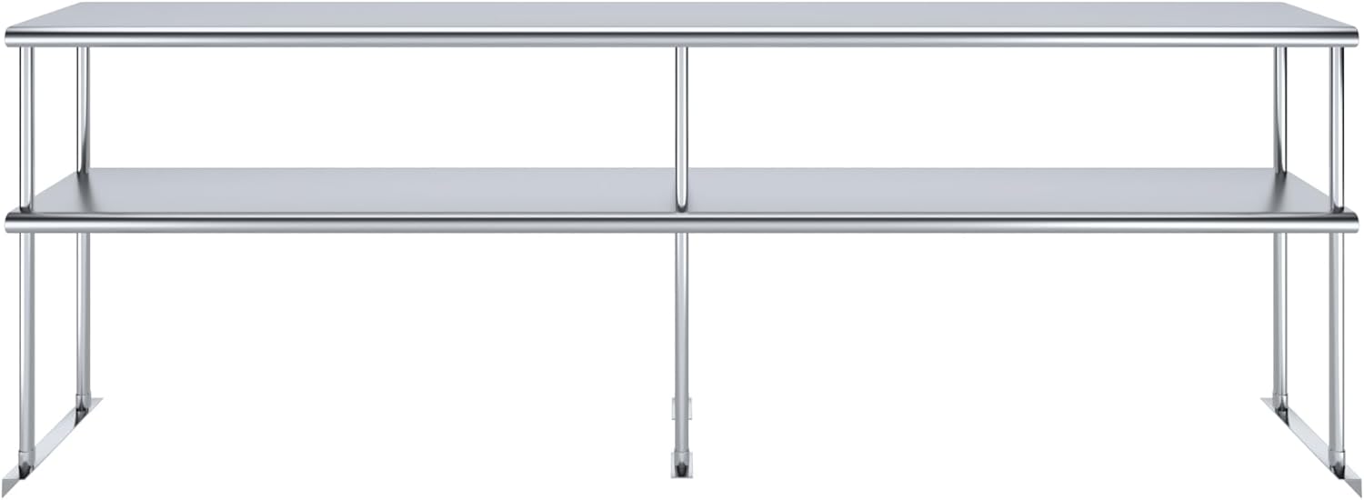 AmGood Double OverShelf Stainless Steel NSF - Many (96" Long x 12" Deep)